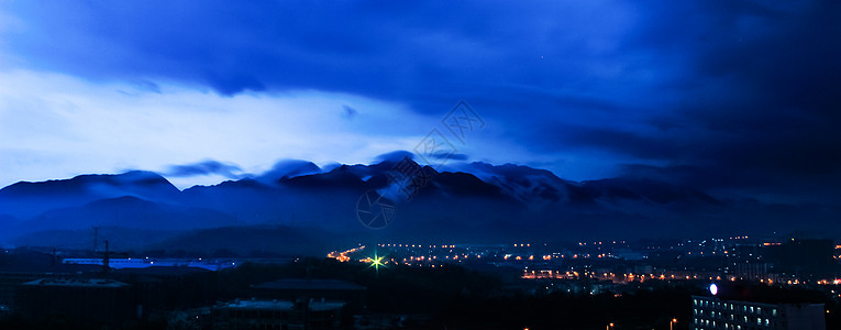 庐山云海庐山夜景背景