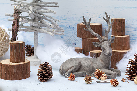 冬季圣诞节麋鹿模型素材高清图片