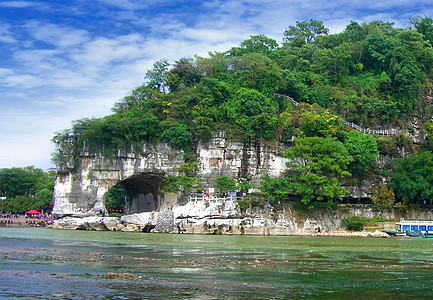 桂林山水旅游桂林象鼻山公园背景