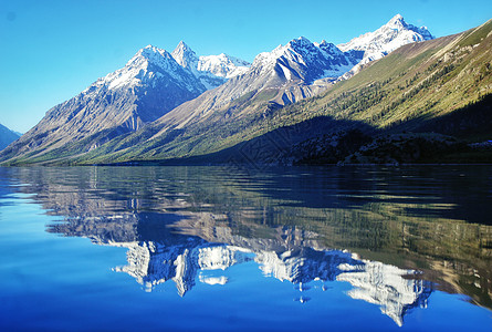 雪山 湖水川藏线然乌湖背景