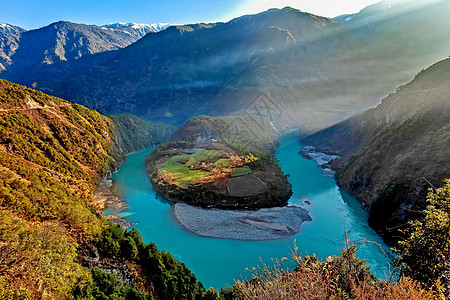 云南山水云南怒江背景