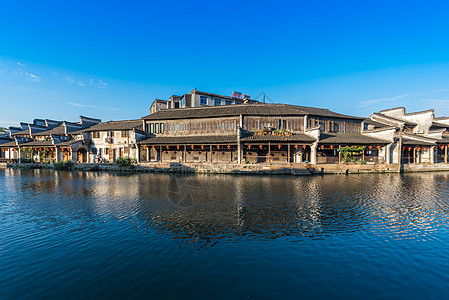 浙江绍兴江南古镇南浔风光背景