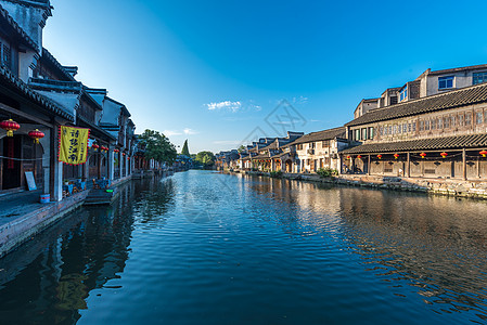 浙江嘉兴江南古镇南浔风光背景