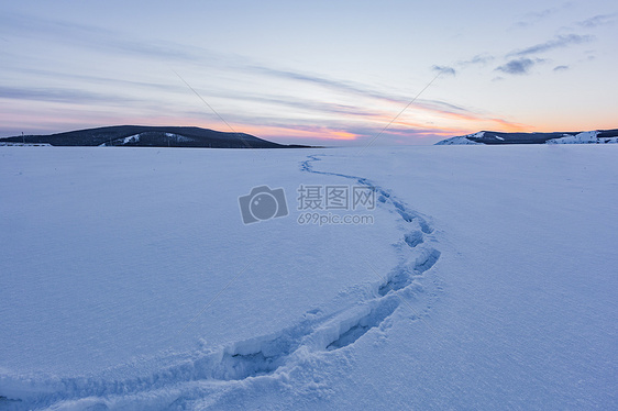 冬天的雪地荒原图片