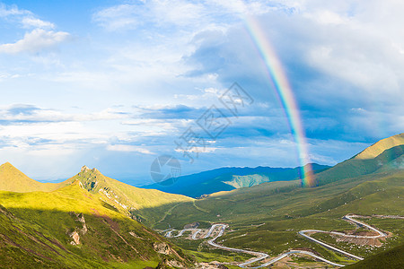 彩虹PSD风景背景