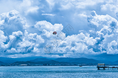 天空渐变美丽的海南西岛背景