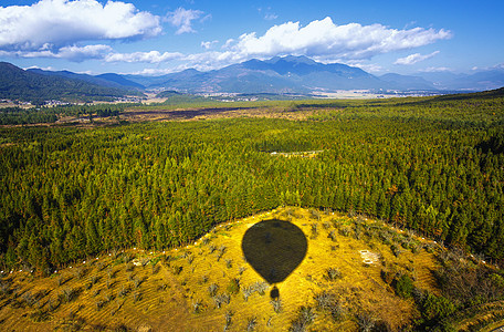 高空热气球背景图片