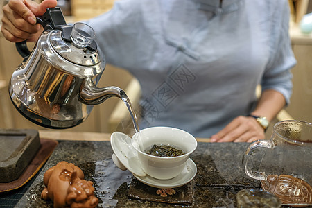 泡普洱茶泡功夫茶背景