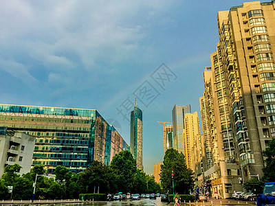 雨后彩虹背景图片