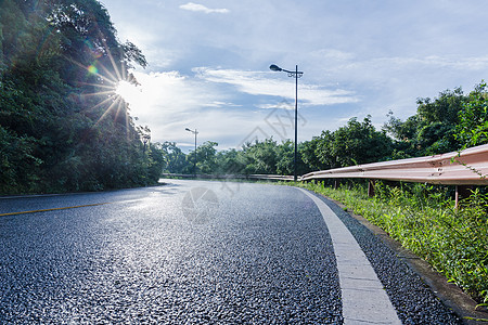 大气美丽风景区落日公路高清图片