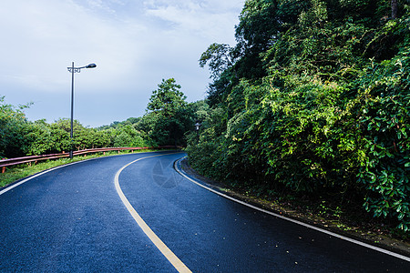 大气美丽风景区傍晚公路图片