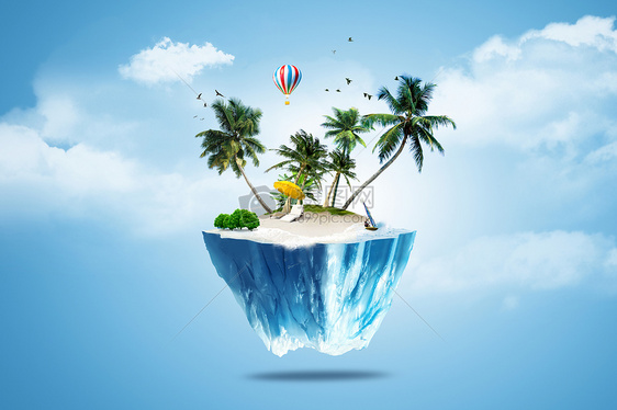夏日风景合成创意图图片素材_免费下载_jpg图片格式