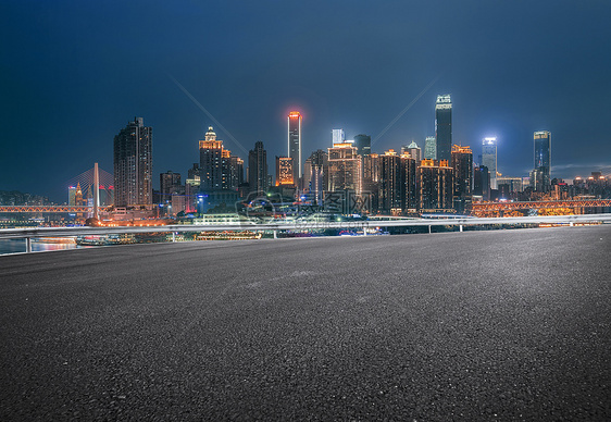 重庆夜景城市道路素材图片