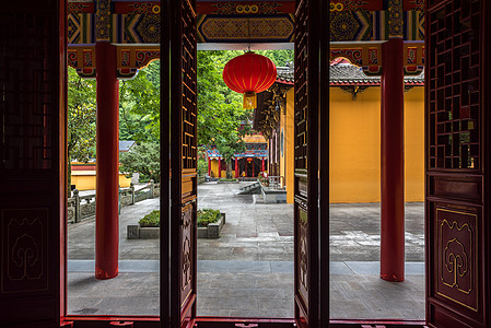 临安青山湖西天目山禅源寺背景