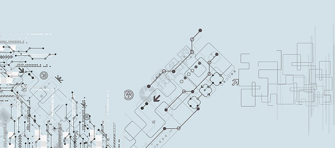 线条科技几何体穿插高清图片