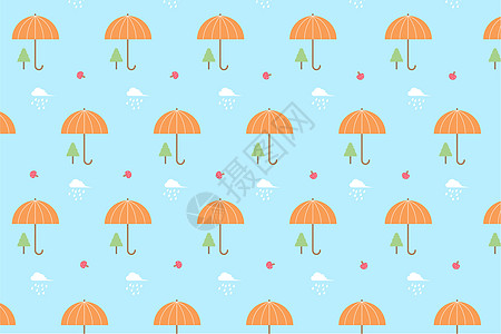 蘑菇伞蓝色雨伞背景设计图片