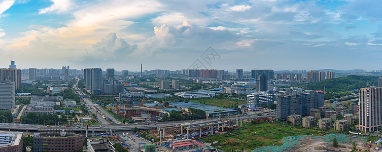 小区马路武汉城市风光接片背景