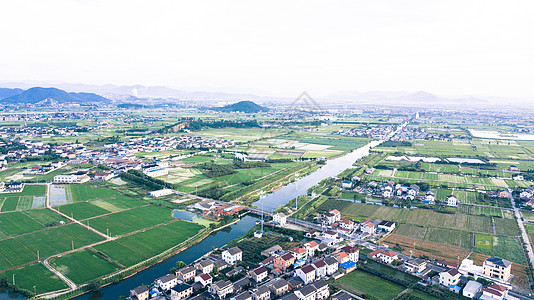 全面小康社会航拍江南田野背景