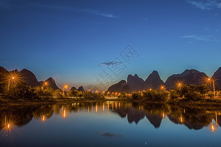 夜色山川背景图片