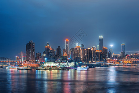 城市街景重庆朝天门夜景背景