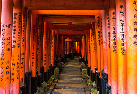 日本神社鸟居千本鸟居背景