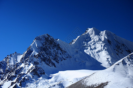 陡峭雪山新疆帕米尔高原雪峰背景