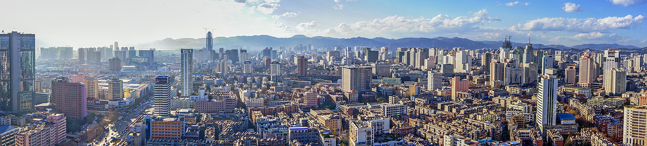 昆明城市全景背景图片