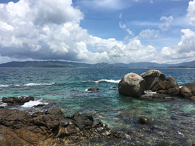 三亚海边旅游目的地椰子林高清图片