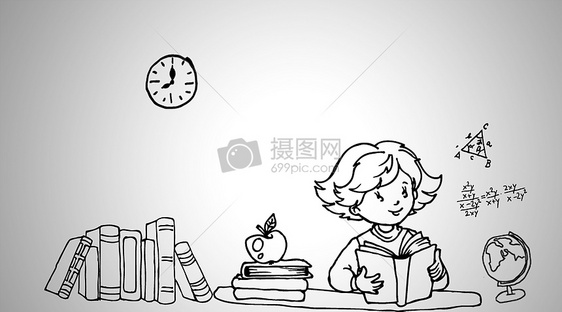 认真学习图片