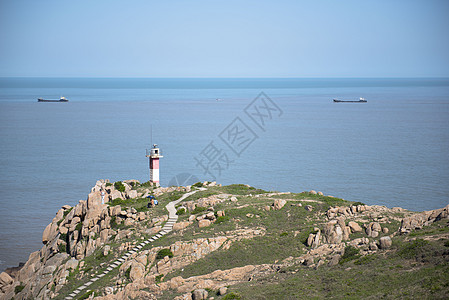 厦门海边灯塔背景