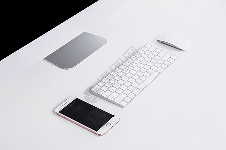 苹果键盘鼠标商务鼠标手机键盘电脑办公桌背景
