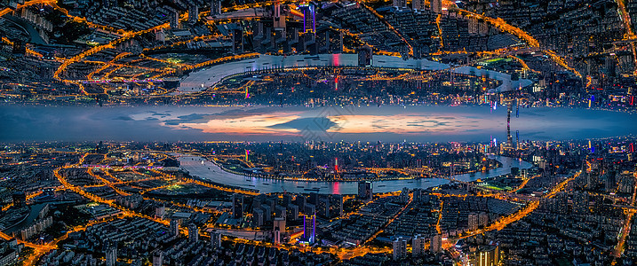 超现实航拍城市全景图片