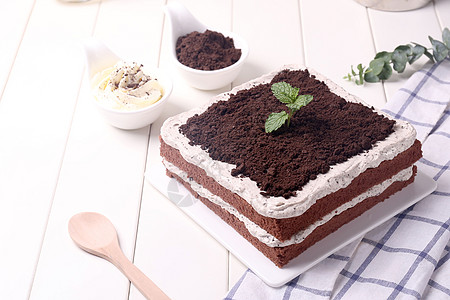简单生日蛋糕美味巧克力蛋糕背景