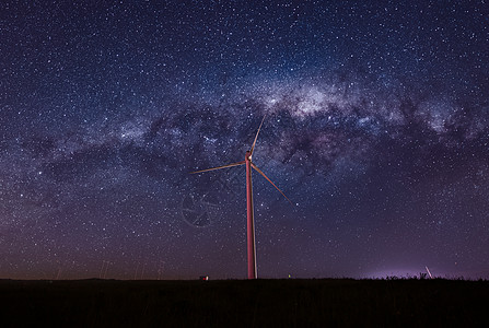 广阔草原星空银河高清图片