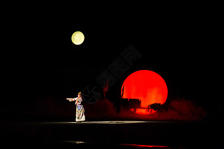 传统活动拉萨文成公主大型舞台剧表演场景背景