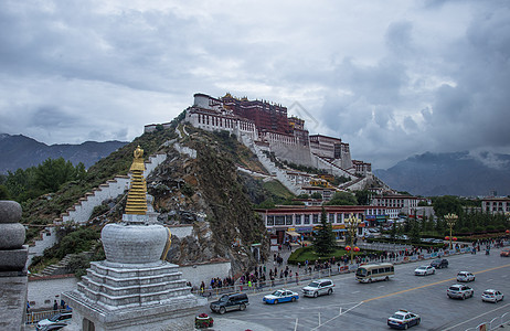 布达拉宫远处后山高清图片