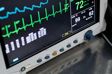 心率加快医疗心率监测仪器背景