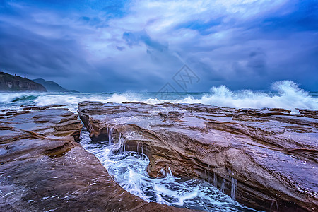 沙滩脚印大海背景