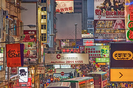 繁华的香港背景图片