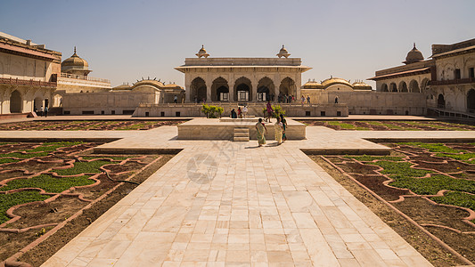 大理石雕刻印度阿格拉堡背景