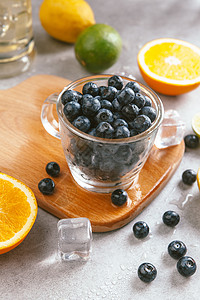 夏季蓝莓冷饮高清图片