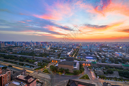 西安风景西安城墙背景