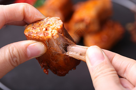 手撕鸭脖子中国美食手撕鸭高清图片