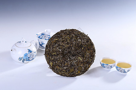 白牡丹茶叶背景图片