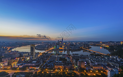 城市夜景龙城夜色不协调的美背景