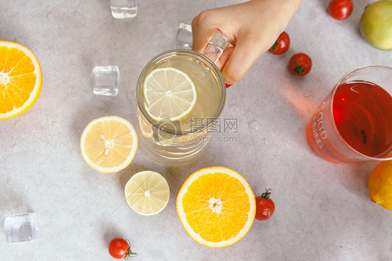 冰爽柠檬冷饮图片