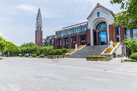 学校建筑上海华东政法大学图书馆背景