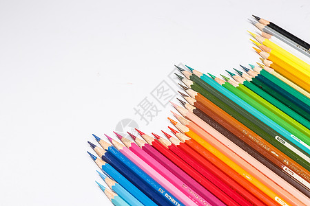 书法线条创意彩色画笔组合背景