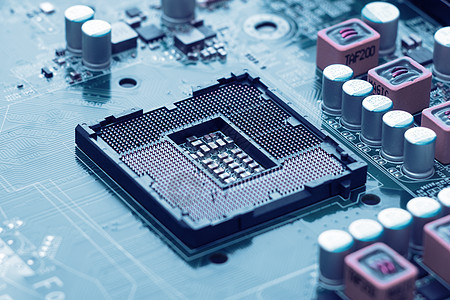 芯片电子电路板科技集成电路高清图片素材
