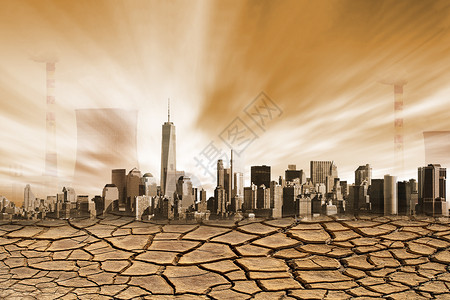 城市气候变化概念背景图片